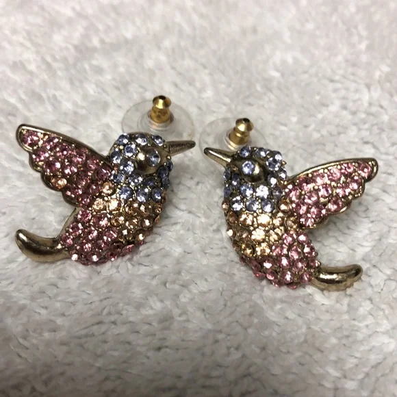 Betsy Johnson Hummingbird Earrings - Picture 2 of 5
